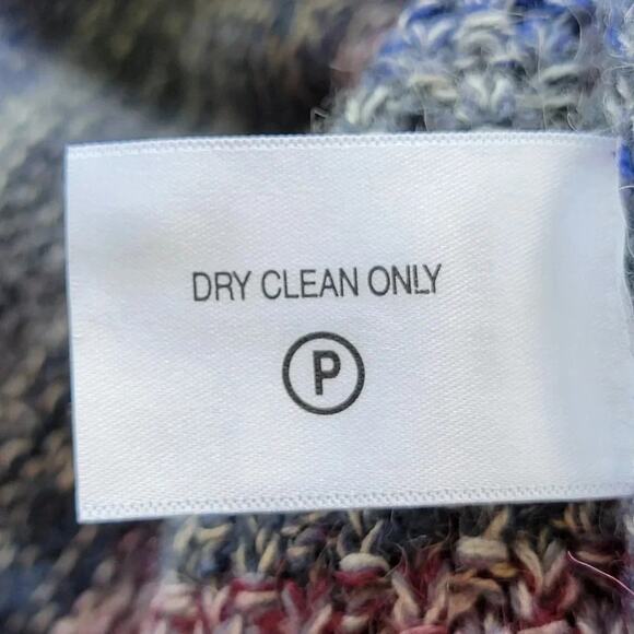 Orvis Knit Cardigan Sweater Cotton Alpaca Open Front Multicolor Womens Size L - Picture 10 of 10